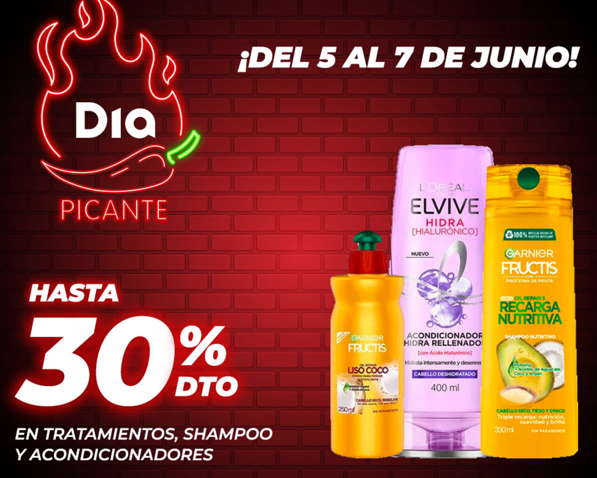 Supermercados DIA EN TRATAMIENTOS, SHAMPOO Y ACONDICIONADORES oferta