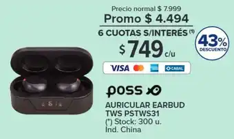 Carrefour AURICULAR EARBUD TWS PSTWS31 oferta