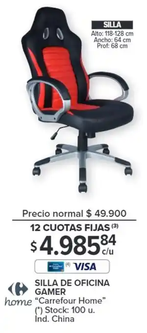 Carrefour SILLA DE OFICINA GAMER "Carrefour Home" oferta