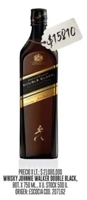 Coto WHISKY JOHNNIE WALKER DOUBLE BLACK, BOT. X 750 ML oferta