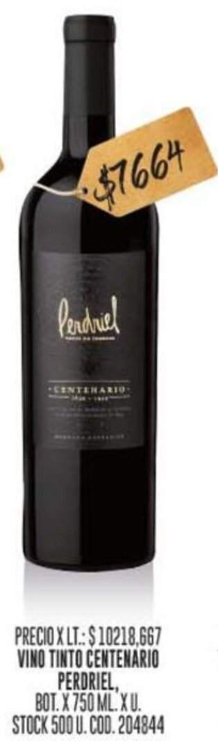 Coto VINO TINTO CENTENARIO PERDRIEL, BOT X 750ML oferta
