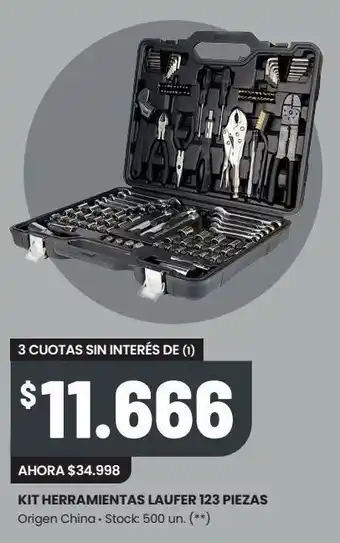 Changomas Kit herramientas laufer 123 piezas oferta