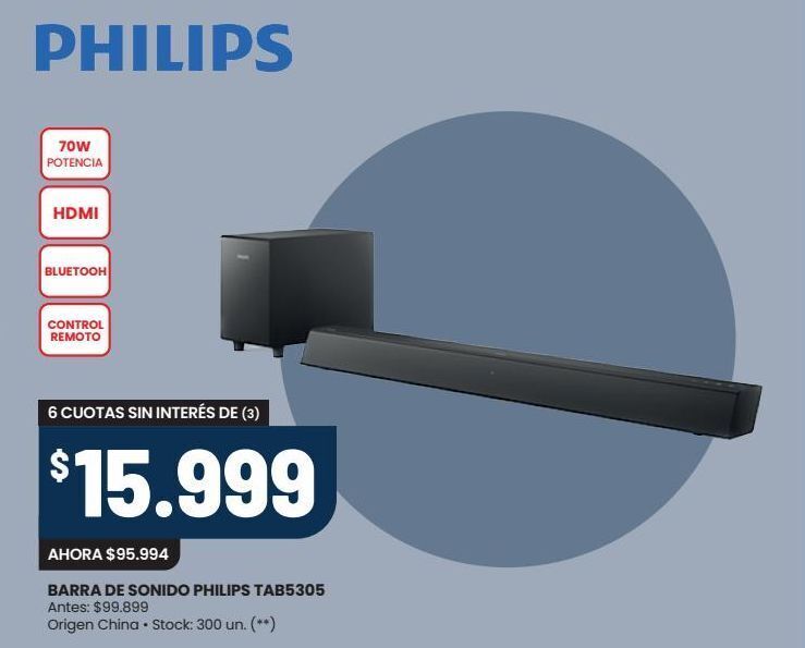 Changomas Barra de sonido philips tab5305 oferta