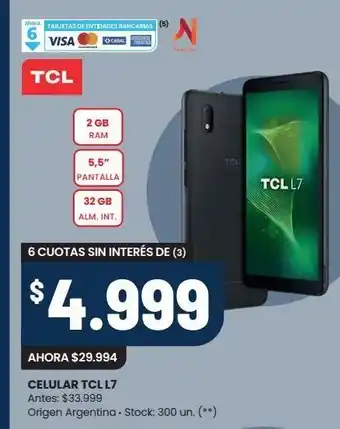 Changomas Celular tcl l7 oferta