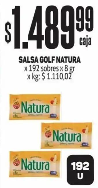 Makro SALSA GOLF NATURA x 192 sobres x 8 gr oferta