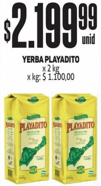 Makro YERBA PLAYADITO x 2 kg oferta
