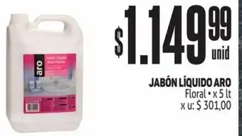 Makro JABÓN LÍQUIDO ARO Floral x 5 lt oferta