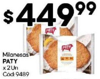 Diarco Milanesas PATY x 2 Un oferta