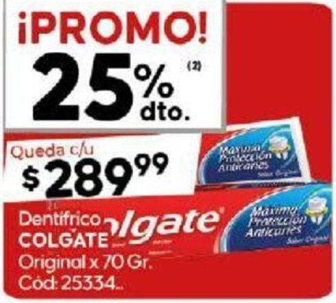 Diarco Dentífricolgate COLGATE Original x 70 Gr. oferta