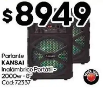 Diarco Parlante KANSAI Inalámbrico Portátil-2000W 8" oferta