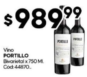 Diarco Vino PORTILLO Bivarietal x 750 ML oferta