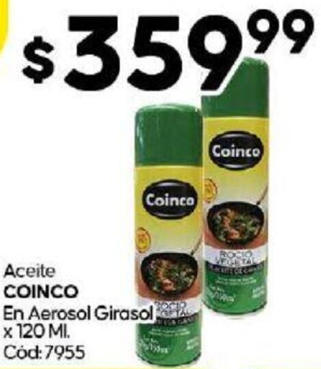 Diarco Aceite COINCO En Aerosol Girasol x 120 ML oferta