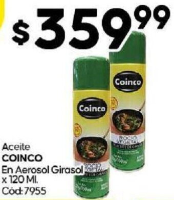 Diarco Aceite COINCO En Aerosol Girasol x 120 ML oferta