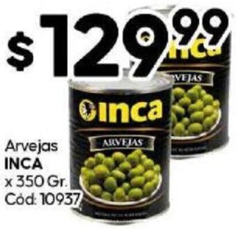 Diarco Arvejas INCA X 350GR oferta