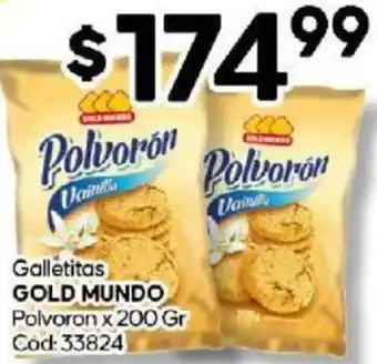 Diarco Galletitas GOLD MUNDO Polvoron x 200 Gr oferta