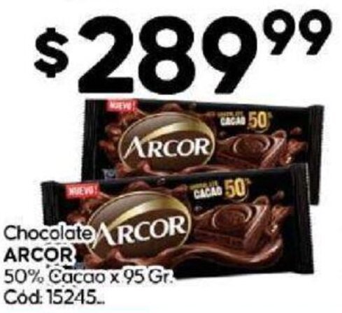 Diarco Chocolate ARCOR 50% Cacao x 95 Gr. oferta