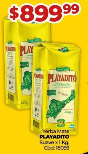 Diarco Yerba Mate PLAYADITO Suave x 1 Kg. oferta