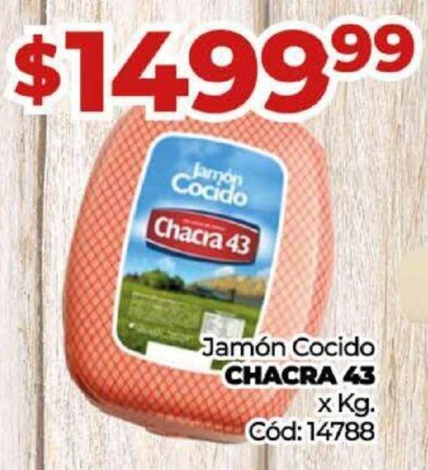 Diarco Jamón Cocido CHACRA 43 kg oferta