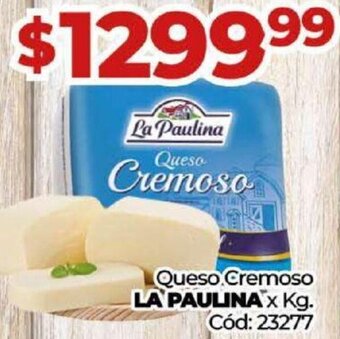 Diarco Queso Cremoso LA PAULINA x Kg. oferta