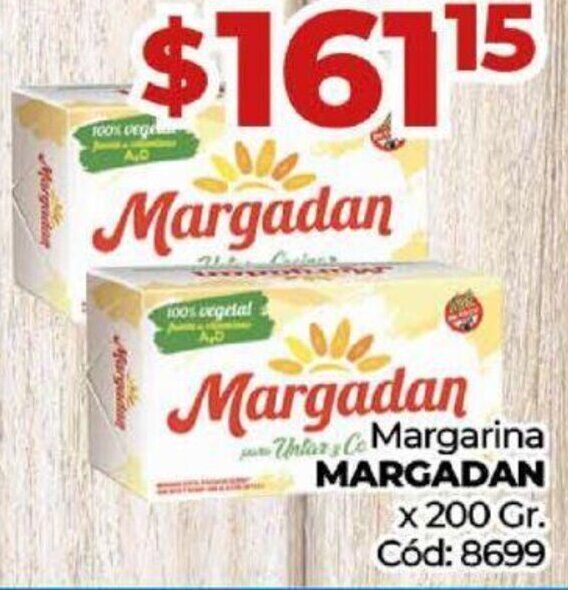 Diarco Margarina MARGADAN x 200 Gr. oferta