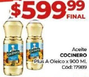 Diarco Aceite COCINERO Plus A Oleico x 900 ML oferta