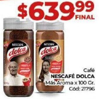 Diarco Café NESCAFÉ DOLCA Más Aroma x 100 Gr. oferta