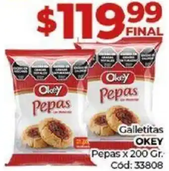 Diarco Galletitas OKEY Pepas x 200 Gr. oferta