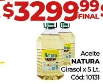 Diarco Aceite NATURA Girasol x 5 Lt. oferta