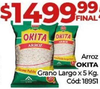 Diarco Arroz OOKITA Grano Largo x 5 kg. oferta