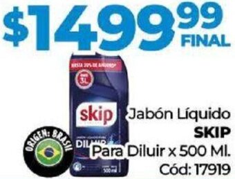 Diarco Jabón Líquido SKIP Para Diluir x 500 ML oferta