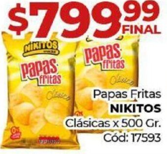 Diarco Papas Fritas NIKITOS Clásicas x 500 Gr. oferta
