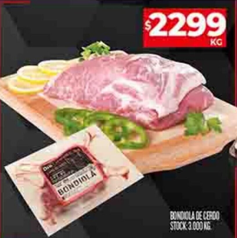 Supermercados DIA BONDIOLA DE CERDO oferta