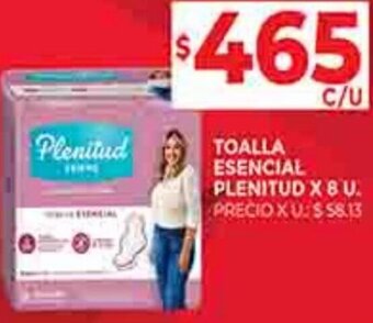 Supermercados DIA TOALLA ESENCIAL PLENITUD X 8 U. oferta