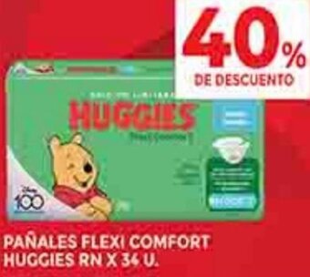 Supermercados DIA PAÑALES FLEXI COMFORT HUGGIES RN X 34 U. oferta