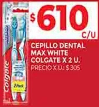 Supermercados DIA CEPILLO DENTAL MAX WHITE COLGATE X 2 U. oferta