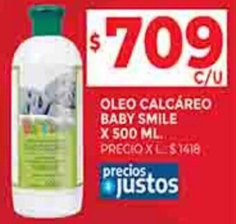 Supermercados DIA OLEO CALCAREO BABY SMILE X 500 ML. oferta