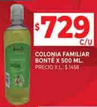 Supermercados DIA COLONIA FAMILIAR BONTÉ X 500 ML oferta