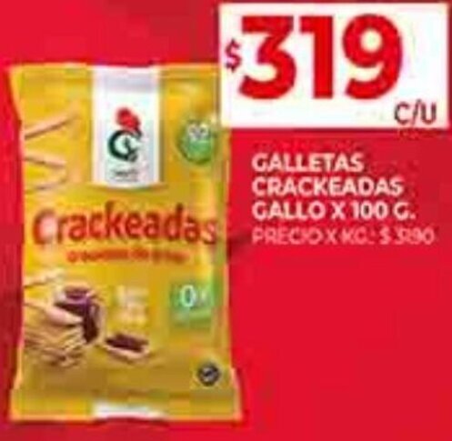 Supermercados DIA GALLETAS CRACKEADAS GALLO 100 G. oferta
