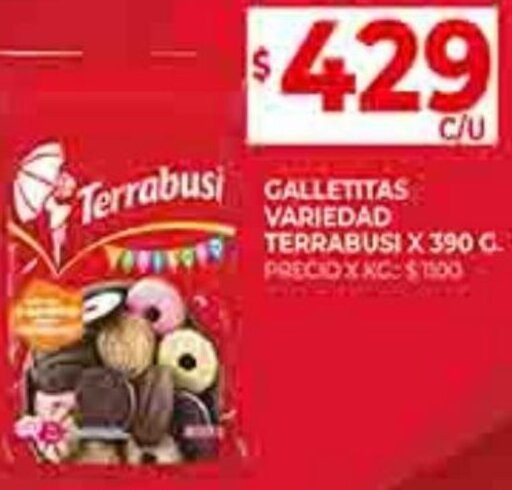 Supermercados DIA GALLETITAS VARIEDAD TERRABUSI X 390 G oferta
