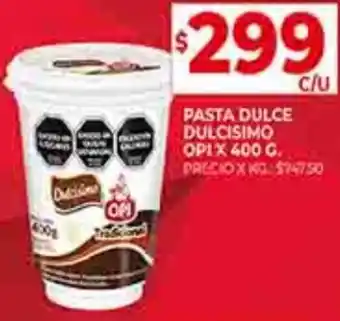 Supermercados DIA PASTA DULCE DULCISIMO OPIX 400 G. oferta