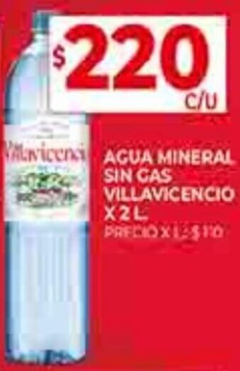 Supermercados DIA AGUA MINERAL SIN GAS VILLAVICENCIO X 2L oferta