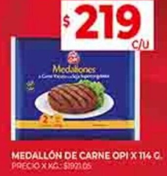 Supermercados DIA MEDALLÓN DE CARNE OPI X 114 G oferta
