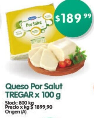 Supermercados Buenos Días Queso Por Salut TREGAR x 100 g oferta