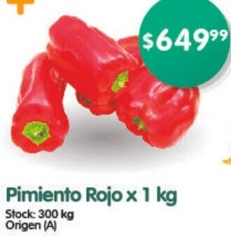 Supermercados Buenos Días Pimiento Rojo x 1 kg oferta