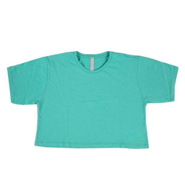 Coto Remera niña/o crop lisa color verde talle 16 oferta