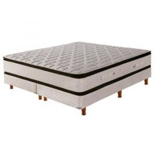 Oscar Barbieri Sommier y colchón de resortes 2 plazas king size 180cm x 200cm cannon sublime con pillow top oferta
