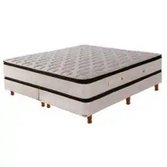 Oscar Barbieri Sommier y colchón de resortes 2 plazas king size 180cm x 200cm cannon sublime con pillow top oferta