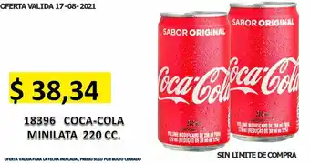 Hipermay 18396 Coca Cola Minilata 220cc oferta