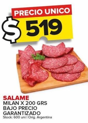 Carrefour Maxi Salame milán x 200g bajo precio garantizado oferta