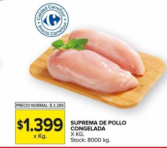 Carrefour Maxi Suprema de pollo congelada x kg oferta